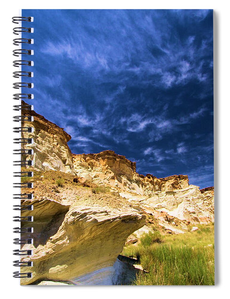 Wahweap Hoodoos Spiral Notebook featuring the photograph Wahweap Hoodoo Trail by Adam Jewell