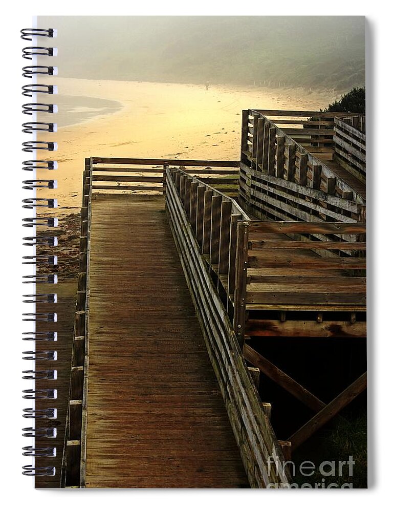 Blair Stuart Spiral Notebook featuring the photograph Walkway to the beach by Blair Stuart