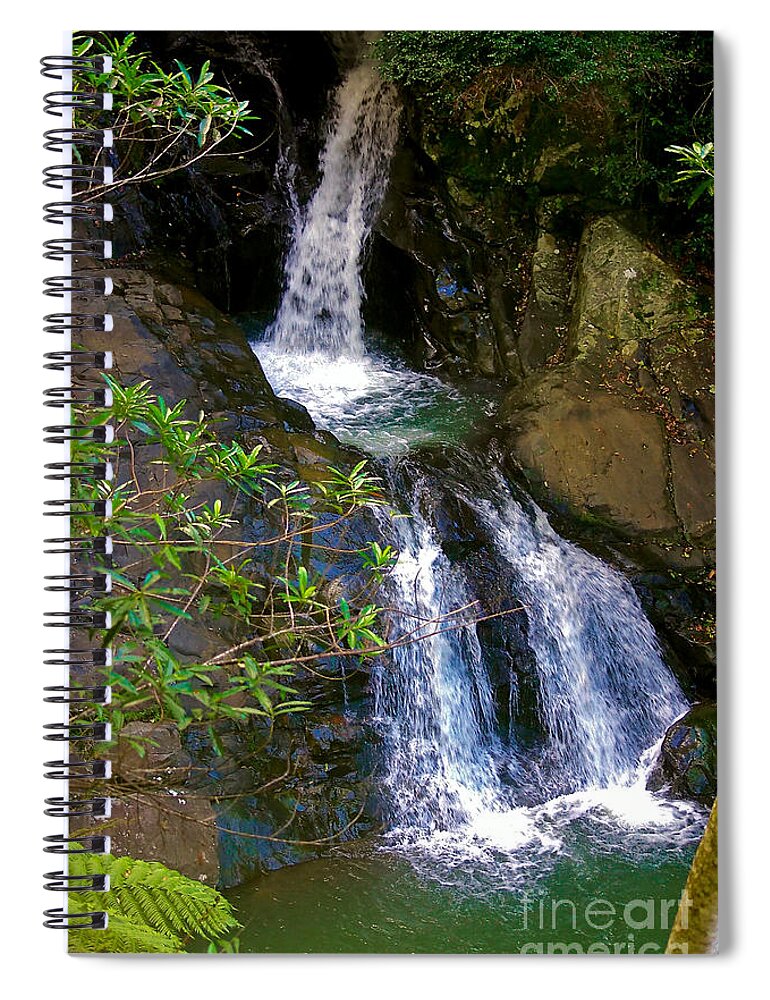 Queensland Spiral Notebook featuring the photograph Waterfall in the Currumbin Valley by Blair Stuart