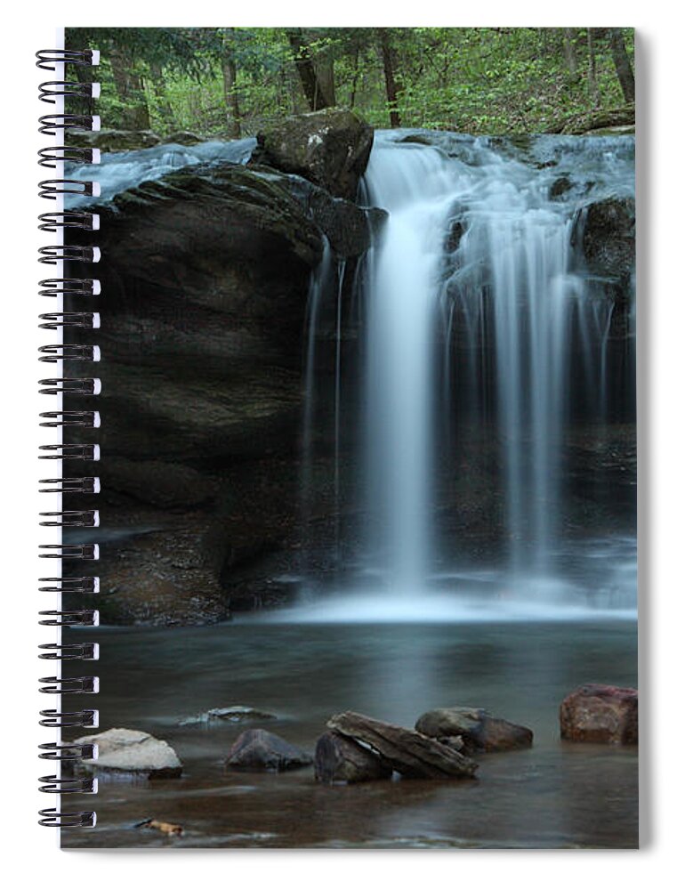Waterfall Spiral Notebook featuring the photograph Waterfall On Flat Fork by Daniel Reed