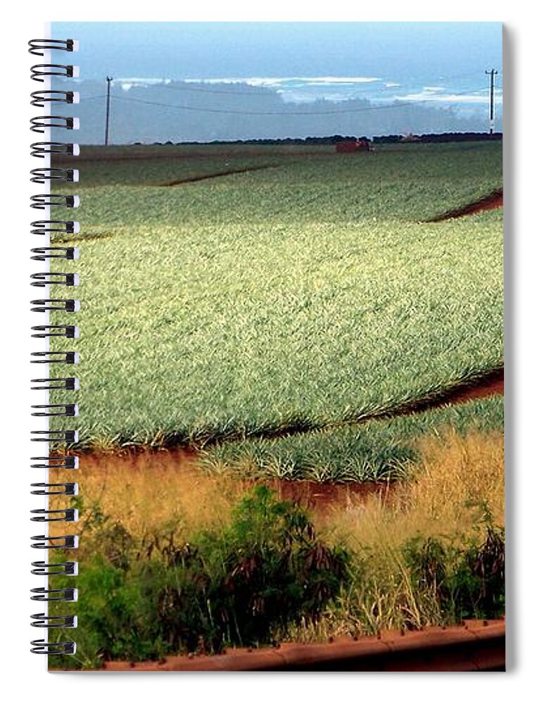 Landscapes Spiral Notebook featuring the photograph Waves of Pineapple by Karen Wiles
