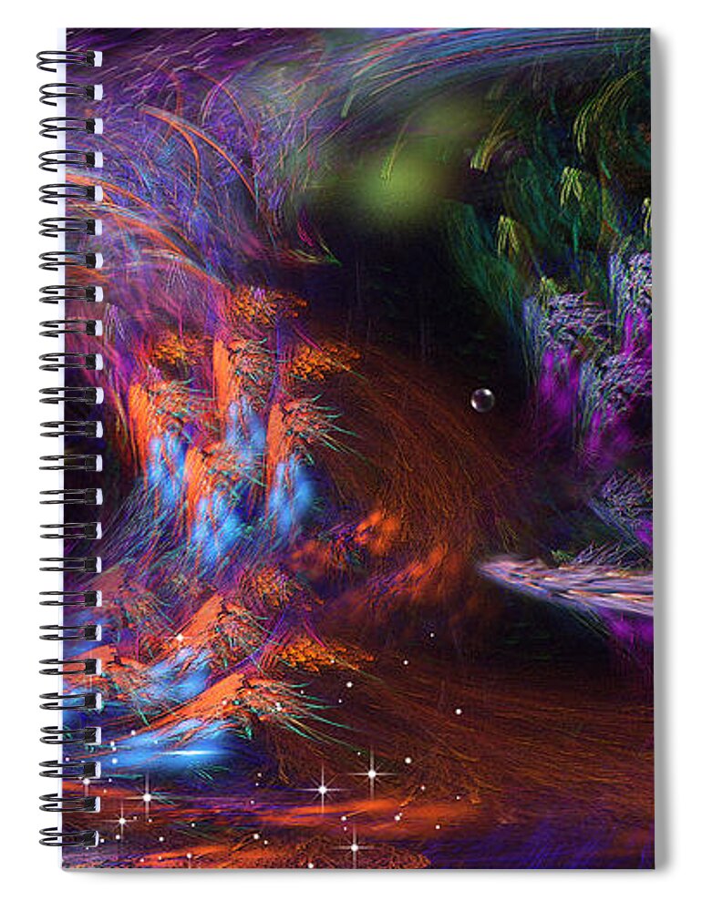 Phil Sadler Spiral Notebook featuring the digital art We'll Leave The Light On.... by Phil Sadler