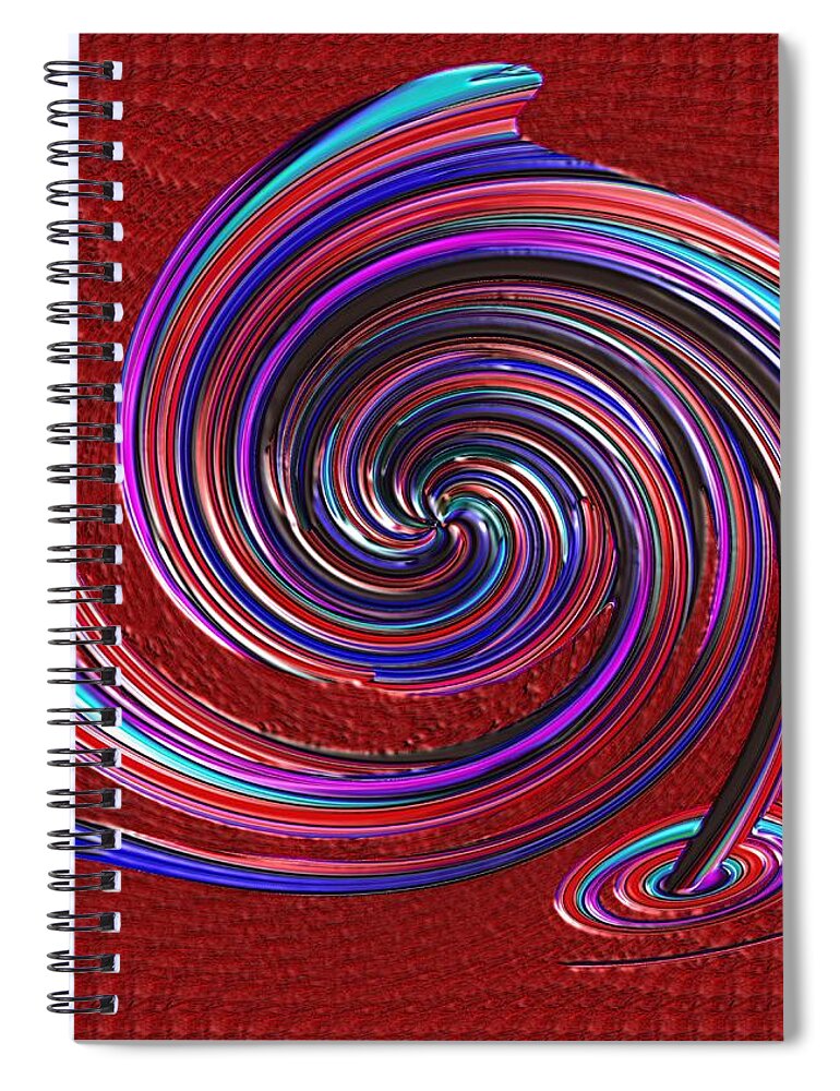 Blue Spiral Notebook featuring the digital art When The Stirring Stops by Alec Drake