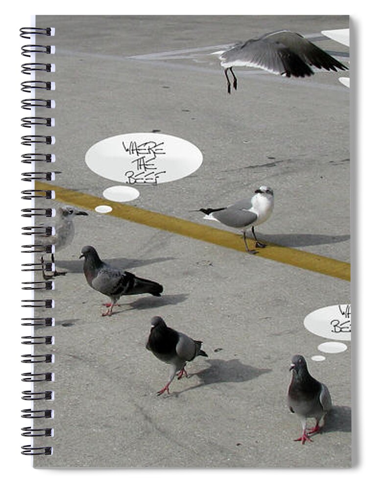 Birds Spiral Notebook featuring the photograph Where The Beef by Donna Brown