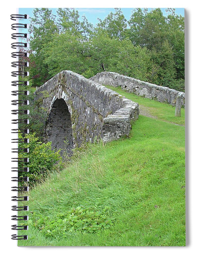 White Spiral Notebook featuring the photograph White Bridge Scotland by Charles and Melisa Morrison