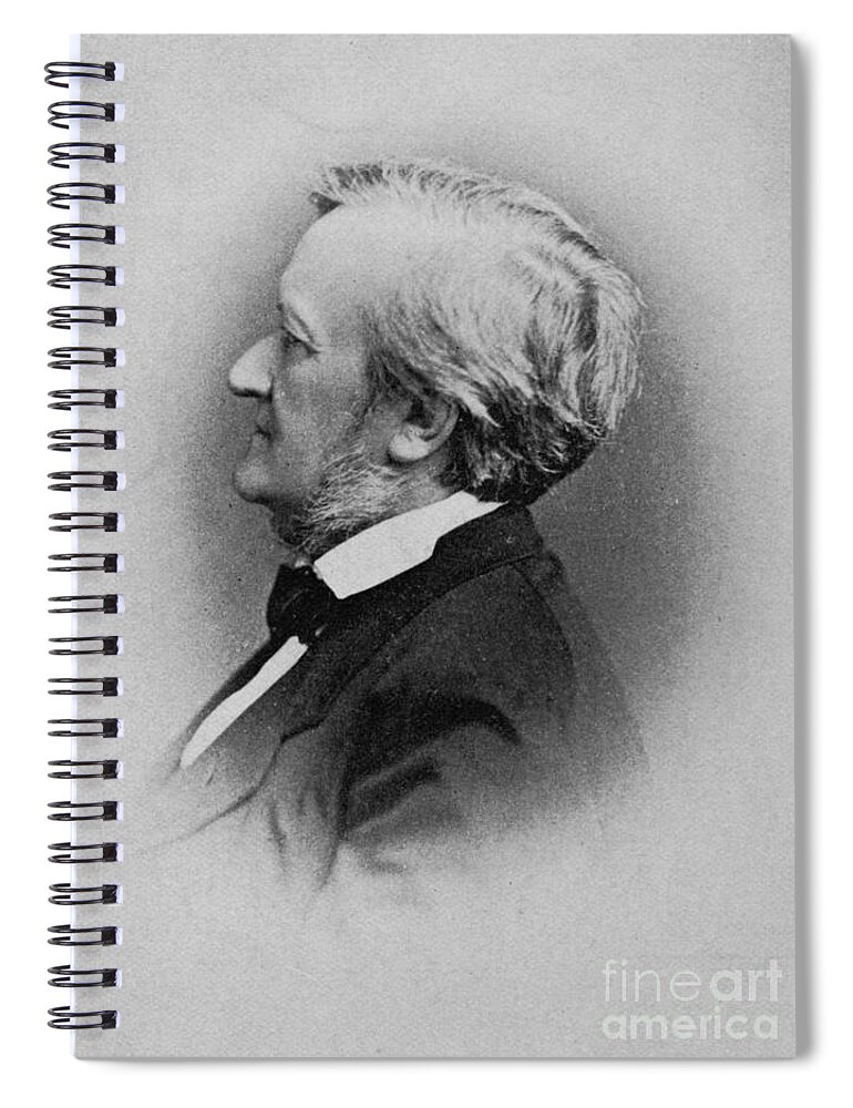 History Spiral Notebook featuring the photograph Wilhelm Richard Wagner, German Composer by Science Source