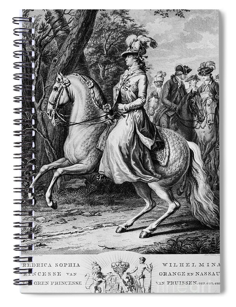 1779 Spiral Notebook featuring the photograph Wilhelmina Of Prussia by Granger