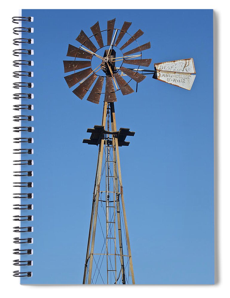 Park Spiral Notebook featuring the photograph Windmill at For-Mar 3489 by Michael Peychich