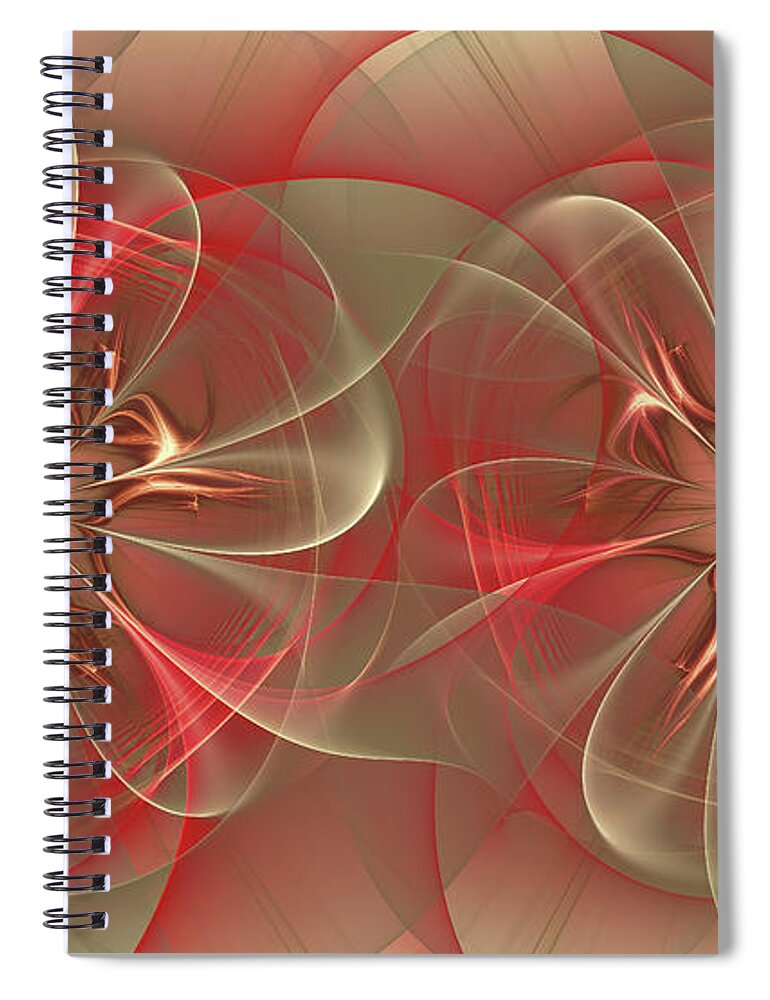 Abstract Spiral Notebook featuring the digital art Windmills Of My Mind by Georgiana Romanovna