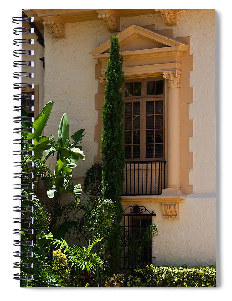 Biltmore Spiral Notebook featuring the photograph Window at the Biltmore by Ed Gleichman