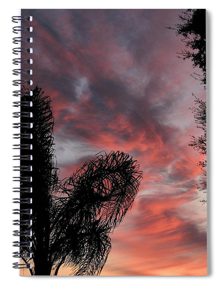 Nature Spiral Notebook featuring the photograph Windswept Clouds by Peggy Urban