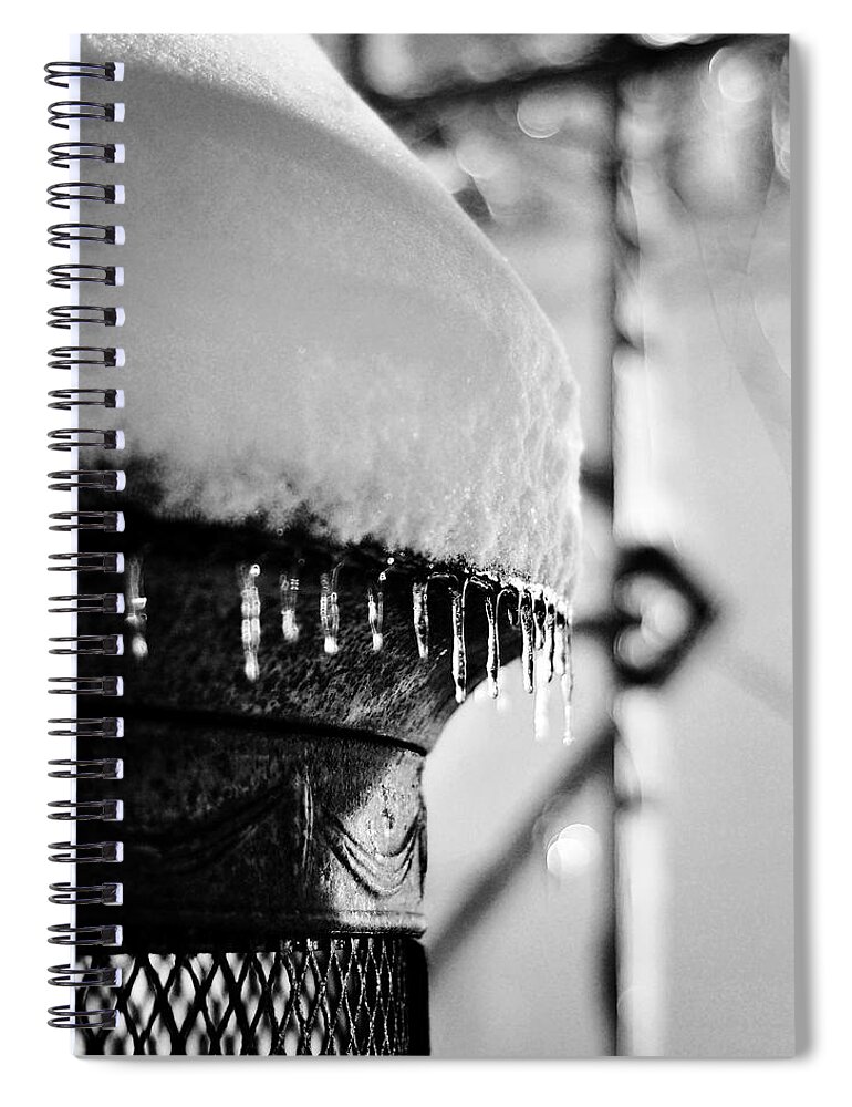 Icicles Spiral Notebook featuring the photograph Winter Love by Rebecca Sherman