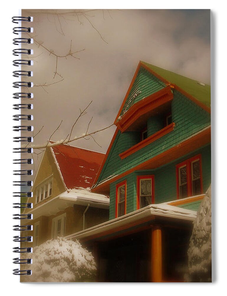 Winter Spiral Notebook featuring the photograph Winter on Rugby Road by Mark Gilman