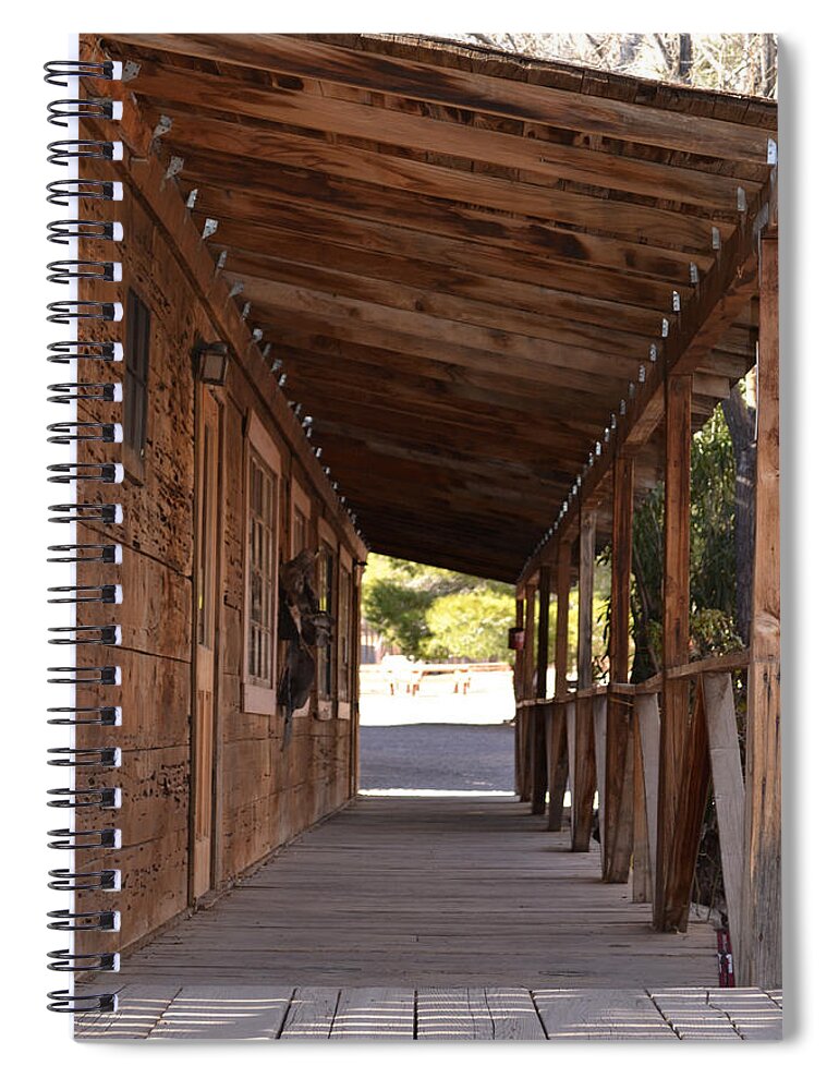 Wooden Side Walk Spiral Notebook featuring the photograph Wooden Walk by Diane montana Jansson