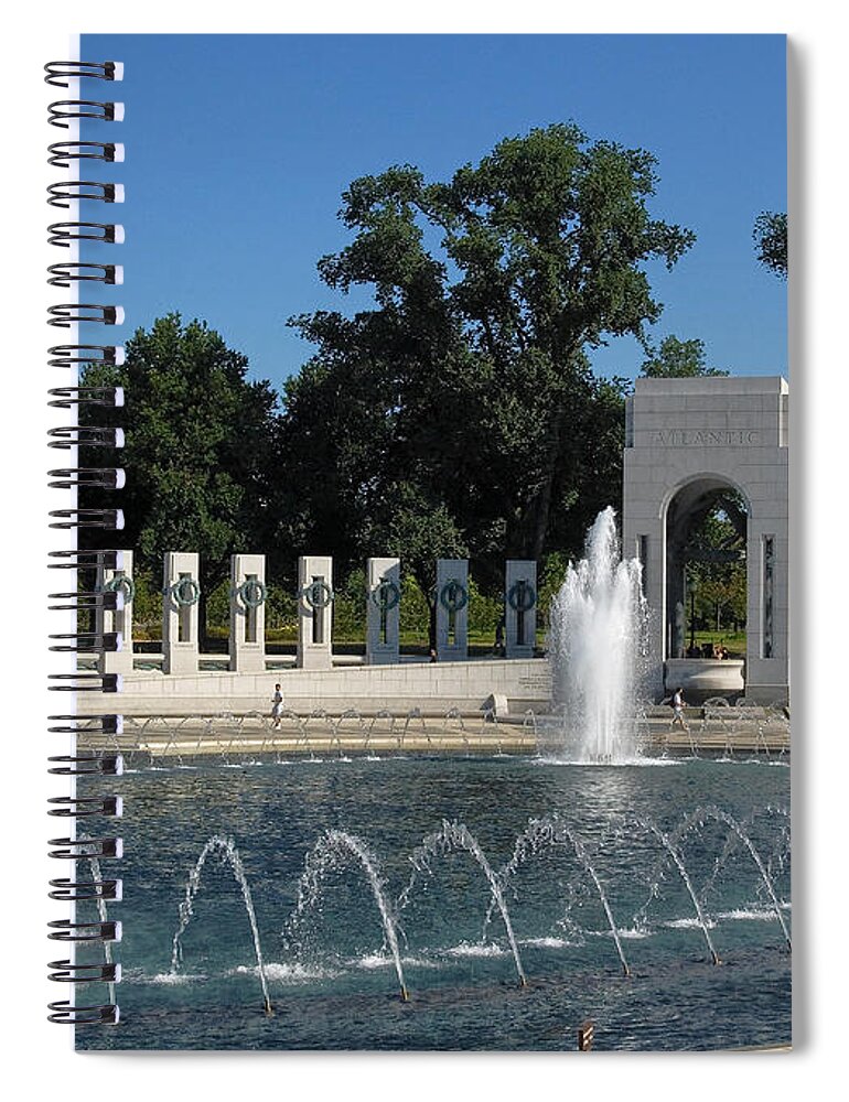 Scenic Spiral Notebook featuring the photograph World War II Memorial--Atlantic Pavilion DS039 by Gerry Gantt