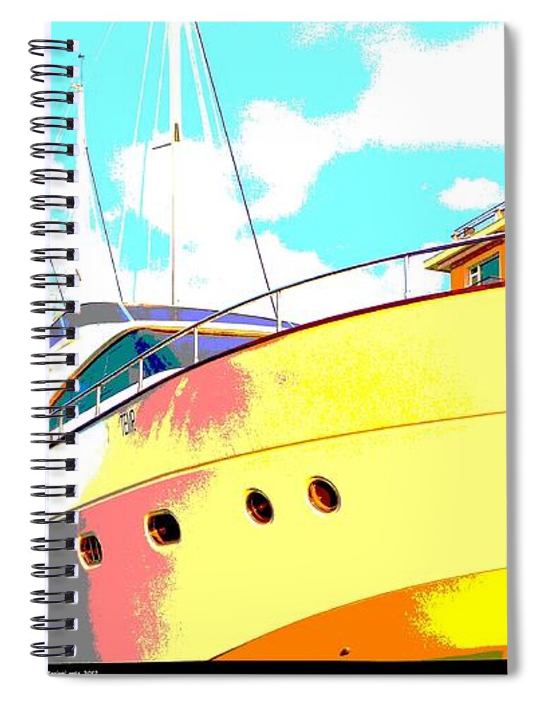 Yachting Spiral Notebook featuring the photograph Yacht dry docking by Rogerio Mariani
