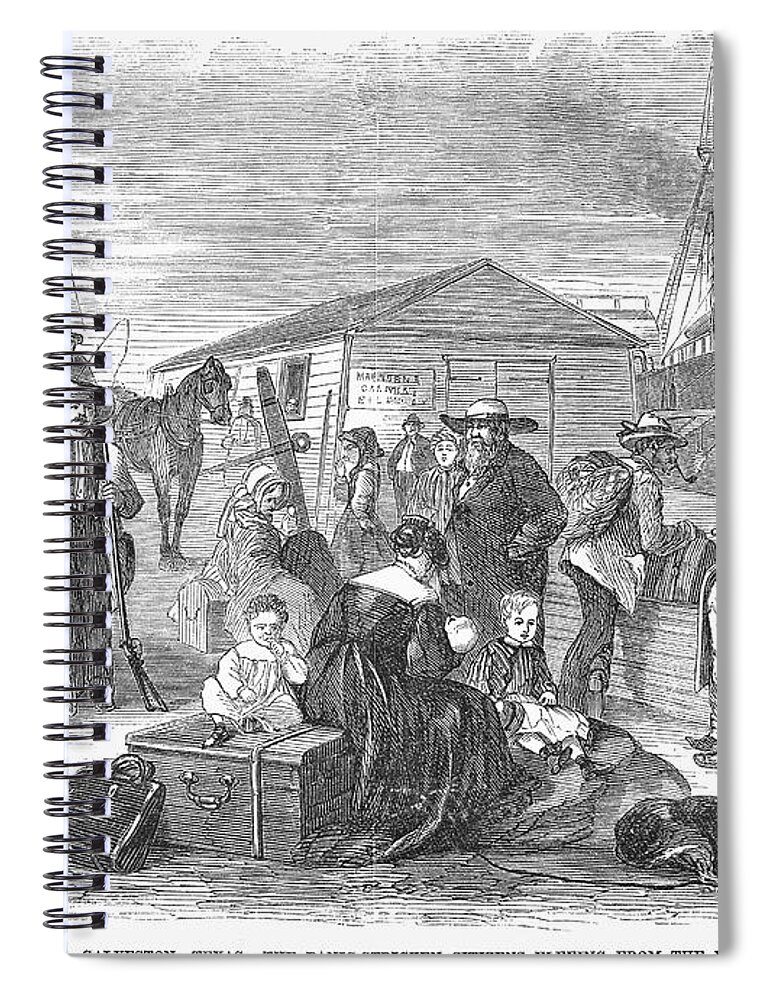 1867 Spiral Notebook featuring the photograph Yellow Fever, 1867 by Granger