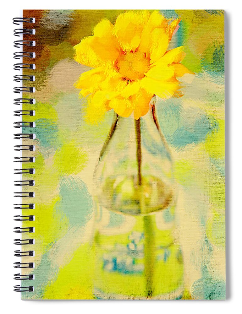 Flower Spiral Notebook featuring the photograph Yellow flower by Toni Hopper