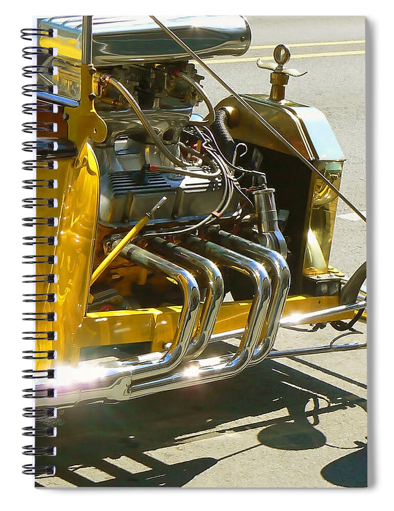 Ford Spiral Notebook featuring the photograph Yellow Rat Rod by Pamela Patch