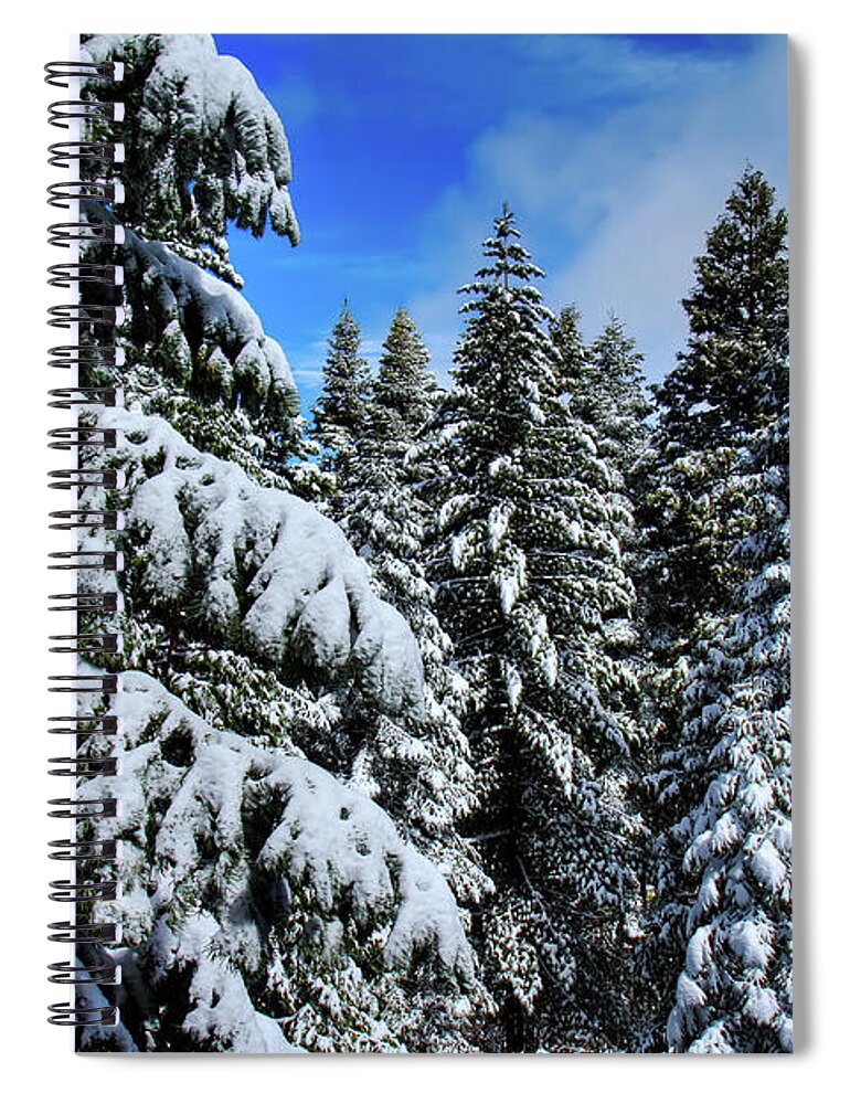 Snow Spiral Notebook featuring the photograph Yosemite Snow by Sue Karski