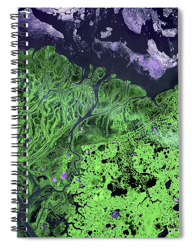 Usgs Spiral Notebook featuring the photograph Yukon Delta, Alaska by Nasa