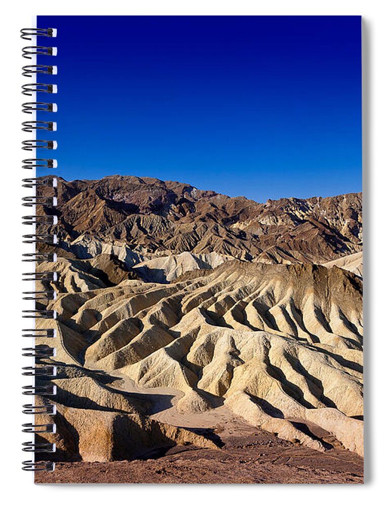 Death Spiral Notebook featuring the photograph Zabriskie Point no.1 by Niels Nielsen