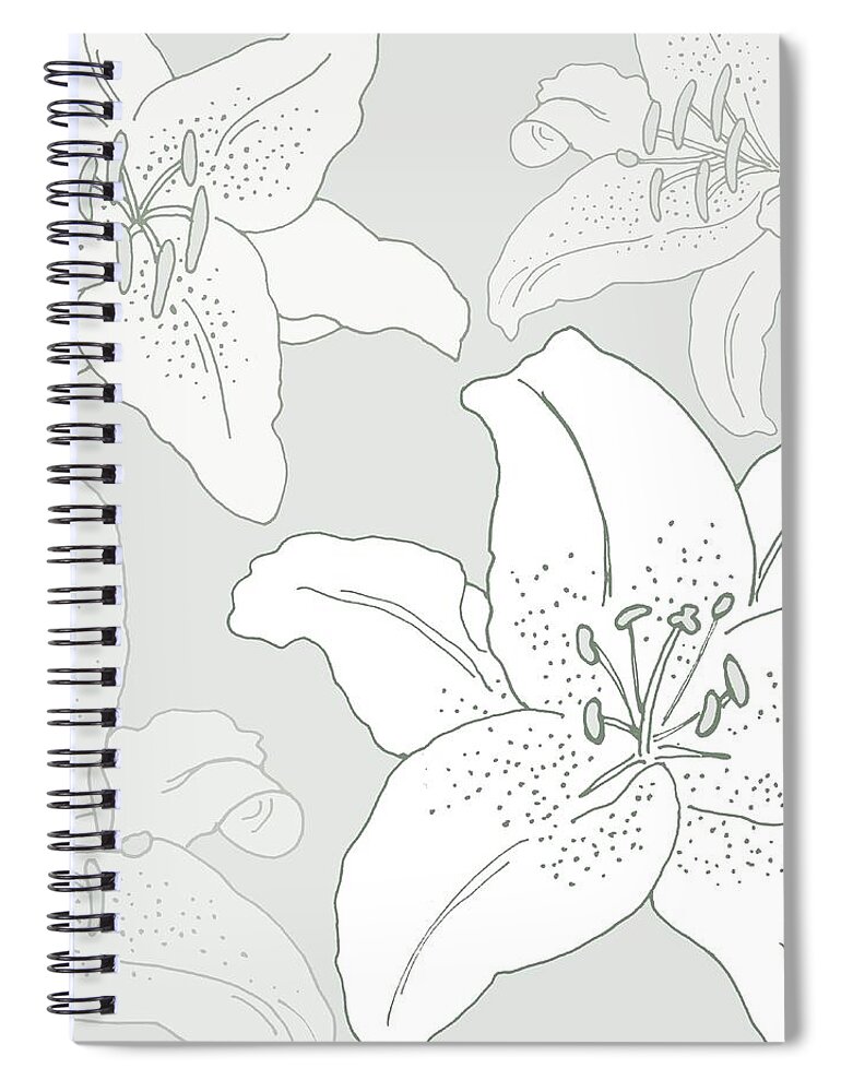 Leaf Spiral Notebook featuring the digital art Juliette by Sarah Hough