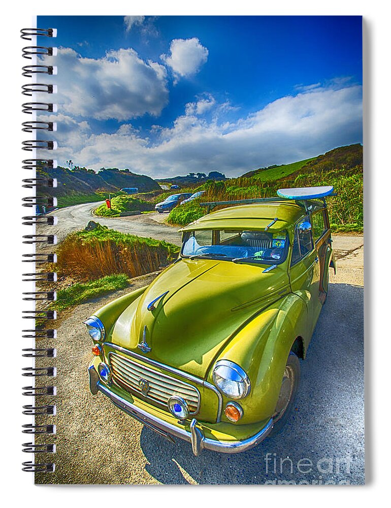 Morris Spiral Notebook featuring the photograph Morris Minor Traveller by Chris Thaxter