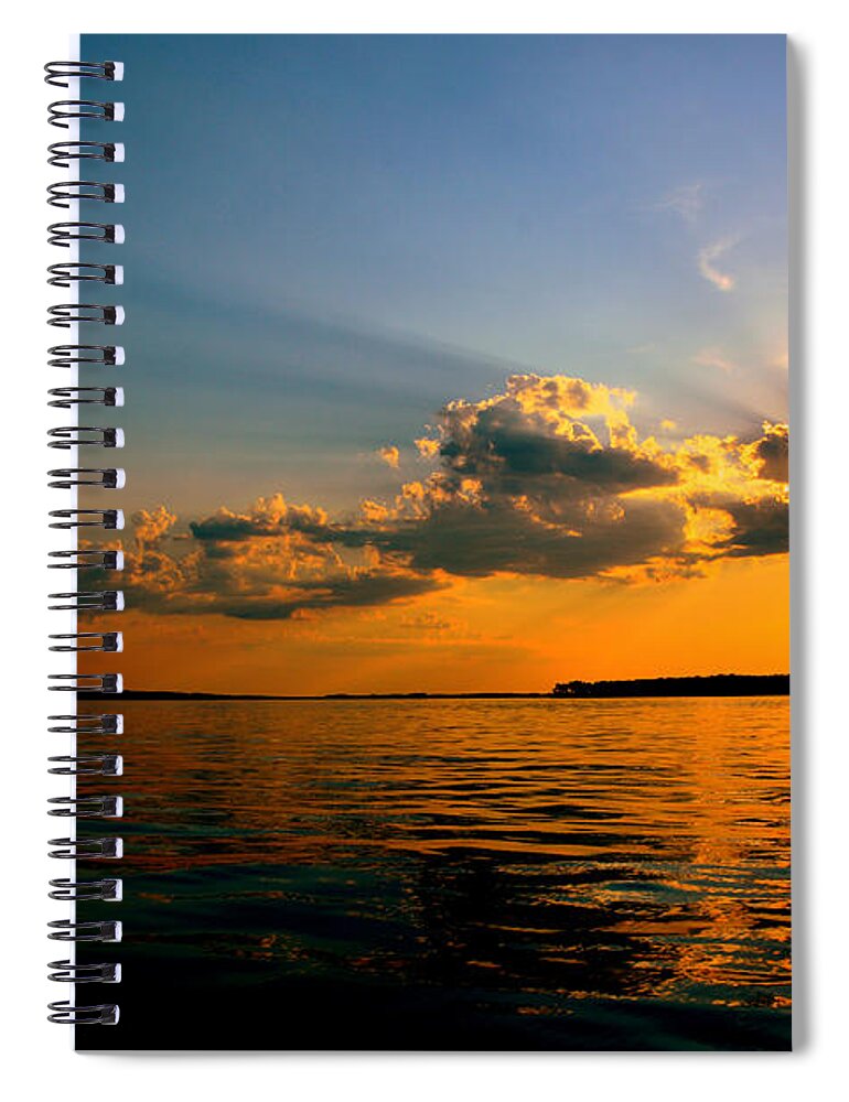 Sunset Spiral Notebook featuring the photograph Perfect Ending To A Perfect Day by Lisa Wooten