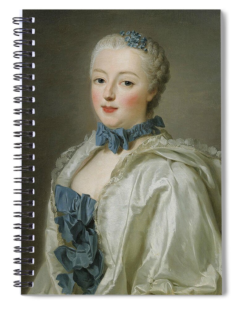 Swedish Artist Spiral Notebook featuring the painting Portrait of Francoise-Marguerite de Sevigne by Alexander Roslin