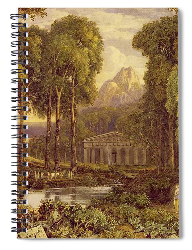 Xyc281161 Spiral Notebook featuring the photograph Religious Ceremony in Ancient Greece by Francis Oliver Finch
