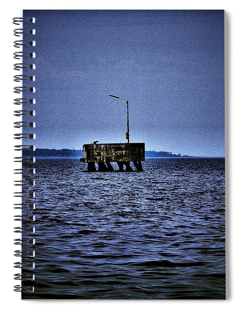 Lehtokukka Spiral Notebook featuring the photograph The Dock of Loneliness by Jouko Lehto