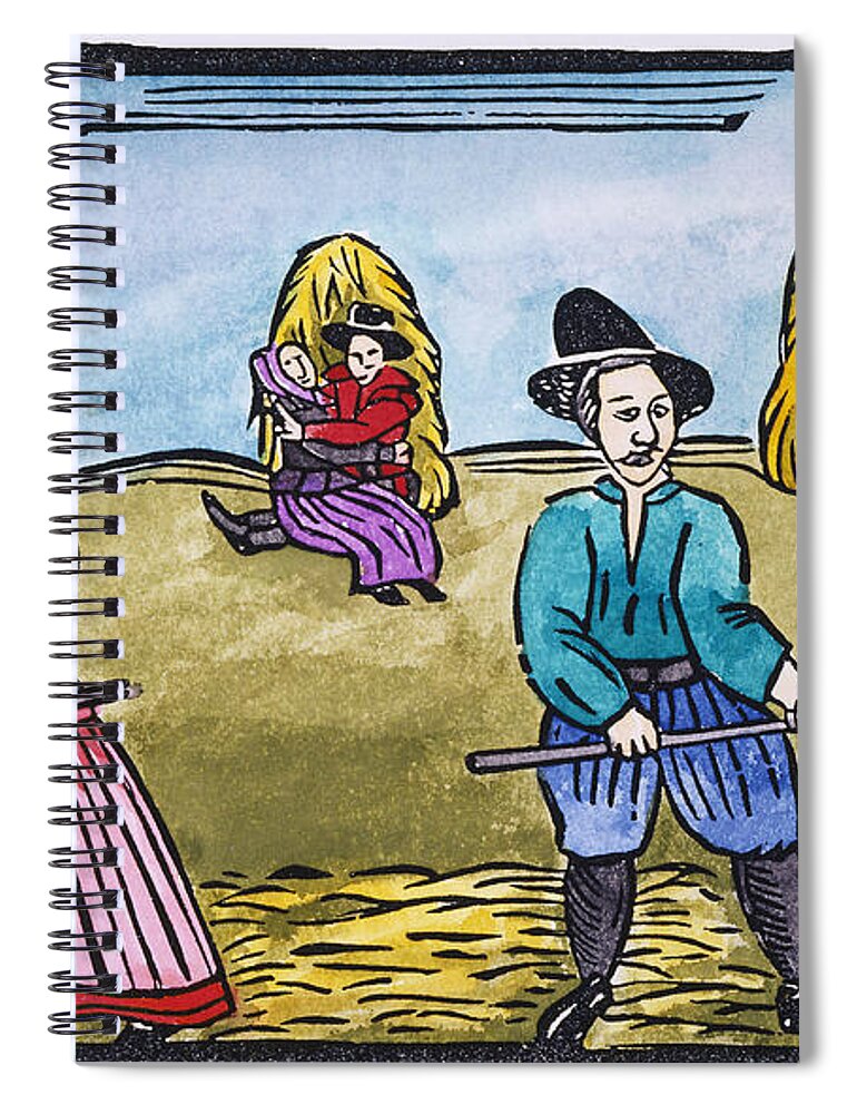 Aod Spiral Notebook featuring the painting Love Among Haystacks #0043948 by Granger