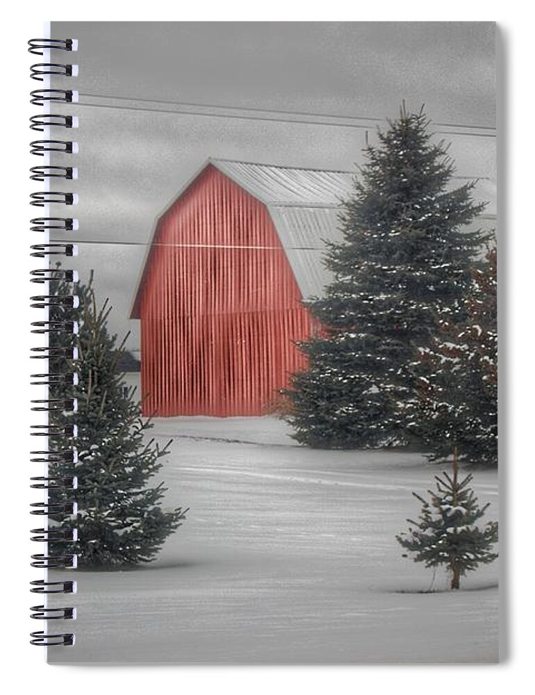 Michigan Spiral Notebook featuring the photograph 0172 - Vernor Road Red I by Sheryl L Sutter