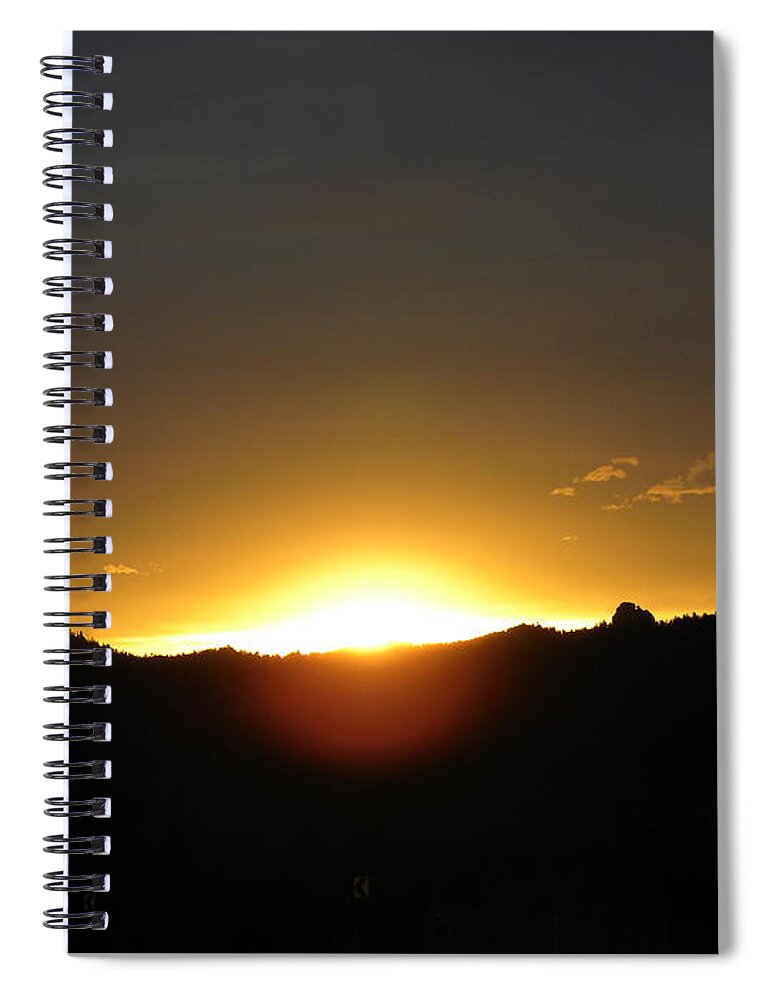 Clouds Spiral Notebook featuring the photograph Sunrise West Side of RMNP CO by Margarethe Binkley