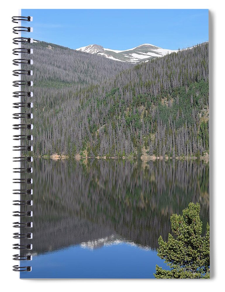 Mountains Spiral Notebook featuring the photograph Chambers Lake Reflection Hwy 14 CO by Margarethe Binkley