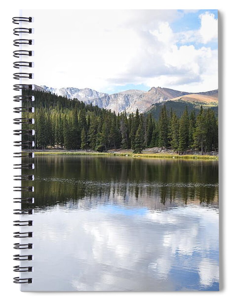 Echo Lake Spiral Notebook featuring the photograph Echo Lake Reflection Mnt Evans CO by Margarethe Binkley