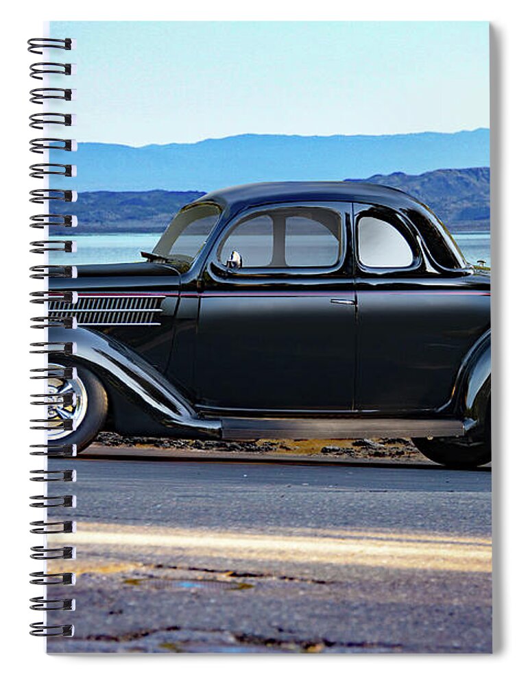 Auto Spiral Notebook featuring the photograph 1936 Ford Five-Window Coupe by Dave Koontz