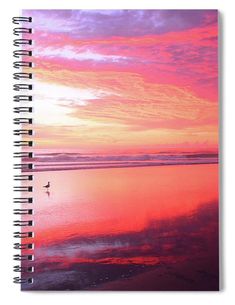 Beach Prints Spiral Notebook featuring the photograph A most magnificent sunrise 2 by Julianne Felton