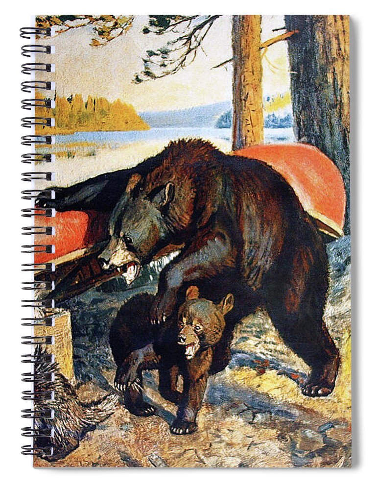 Outdoor Spiral Notebook featuring the painting A Prickly Dilemma #1 by Philip R Goodwin