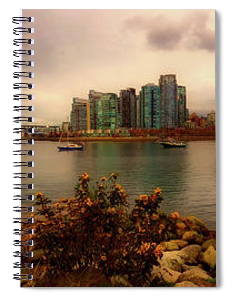 Vancouver Spiral Notebook featuring the photograph A View Of Vancouver #1 by Mountain Dreams