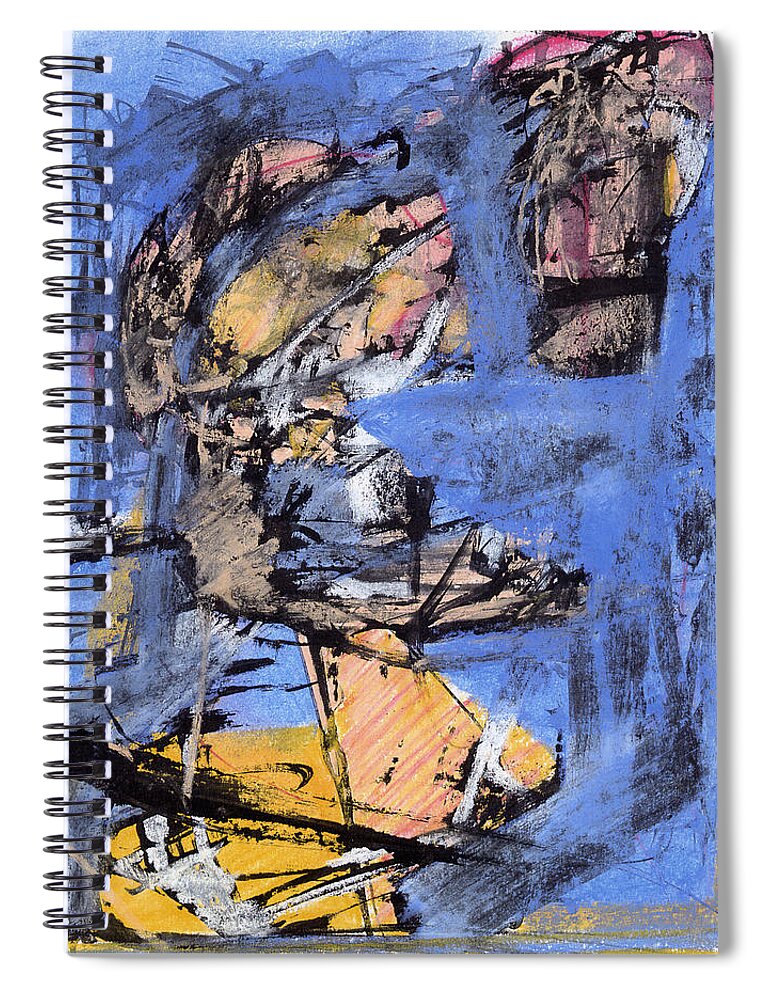 Painting Spiral Notebook featuring the pastel abstract Figure in Landscape #1 by JC Armbruster