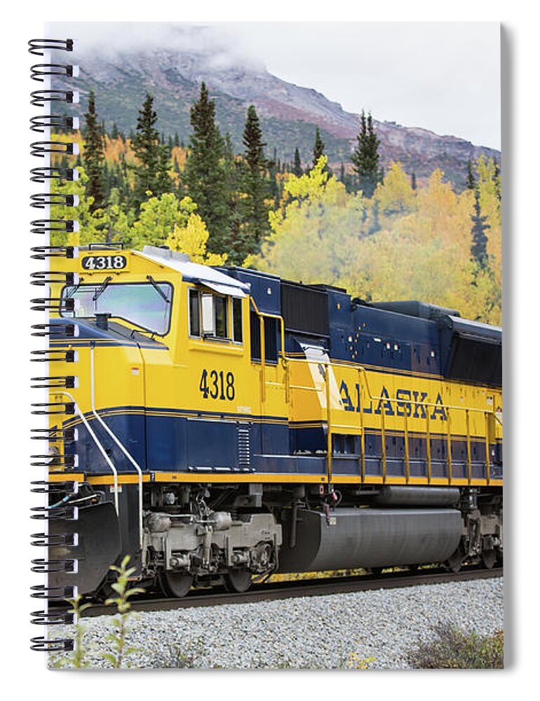 Sam Amato Photography Spiral Notebook featuring the photograph Alaska Railroad #1 by Sam Amato