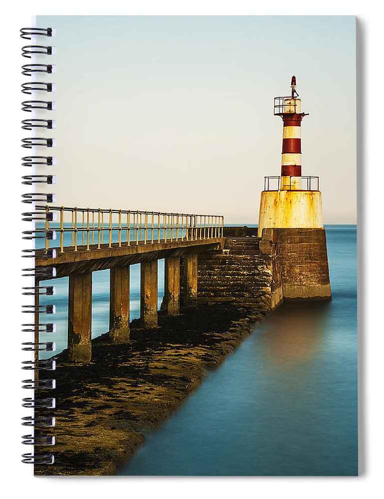 Pier Spiral Notebook featuring the photograph Amble Pier. #2 by John Paul Cullen