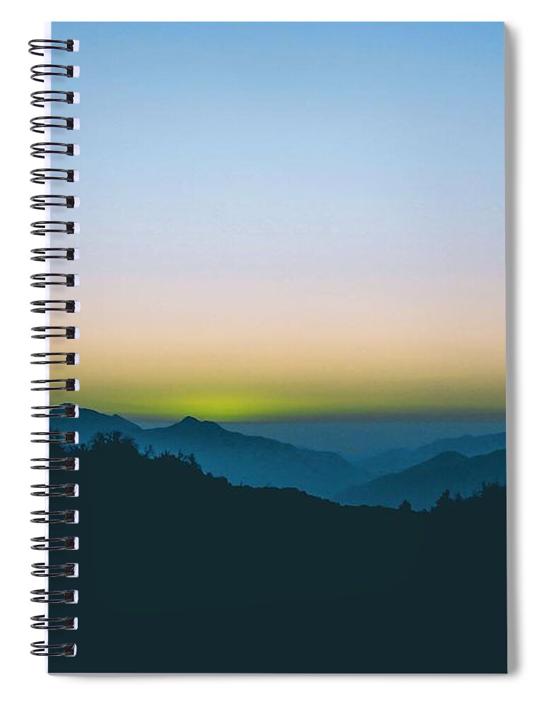 Nature Spiral Notebook featuring the painting Angeles National Forest, United States 4 #1 by Celestial Images