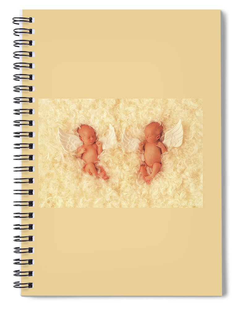 Angel Spiral Notebook featuring the photograph Angels #3 by Anne Geddes