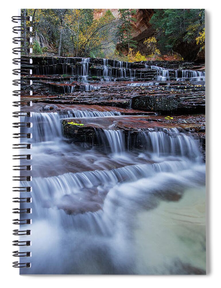 Zion Spiral Notebook featuring the photograph Arch Angel Falls by Wesley Aston