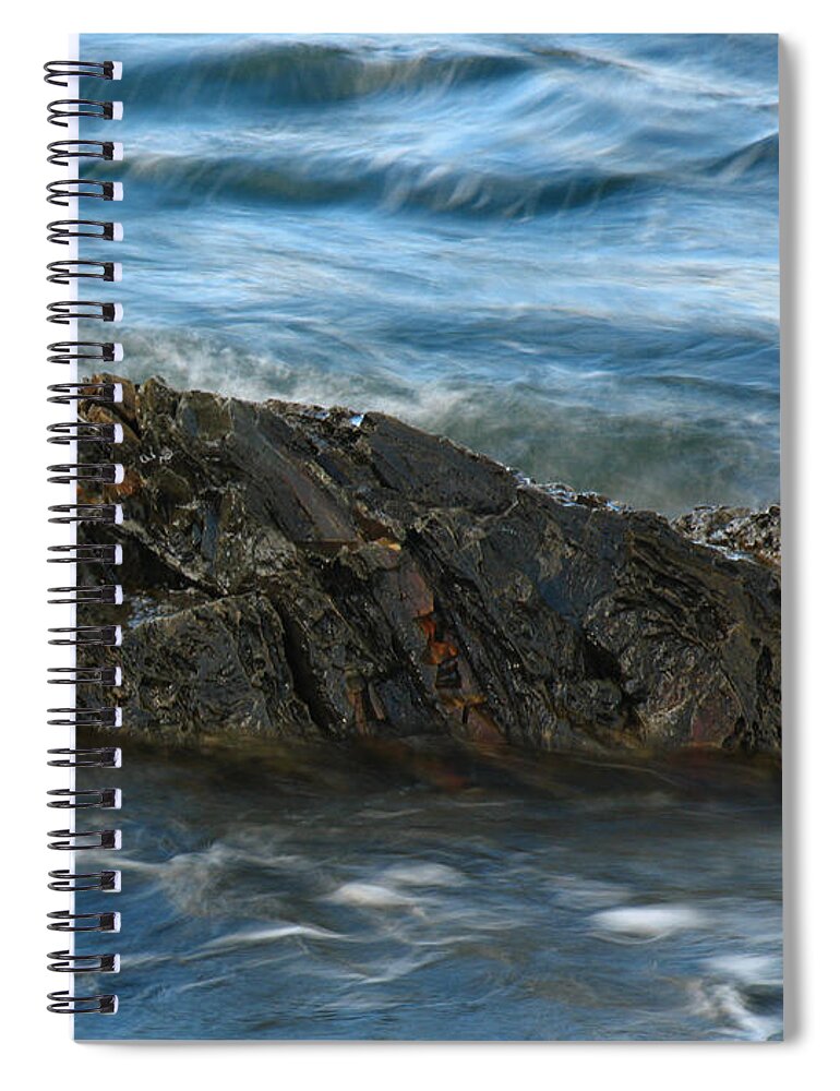 Acadia Np Spiral Notebook featuring the photograph Atlantic Ocean #1 by Juergen Roth