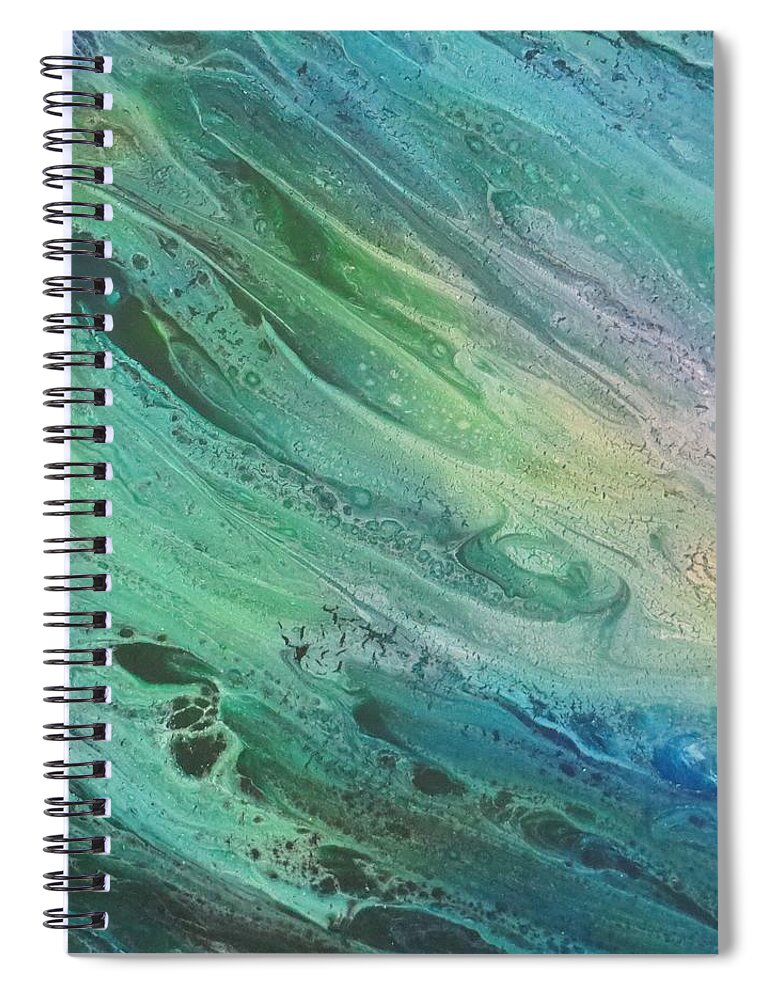 Abstract Spiral Notebook featuring the painting Exuberant by Soraya Silvestri