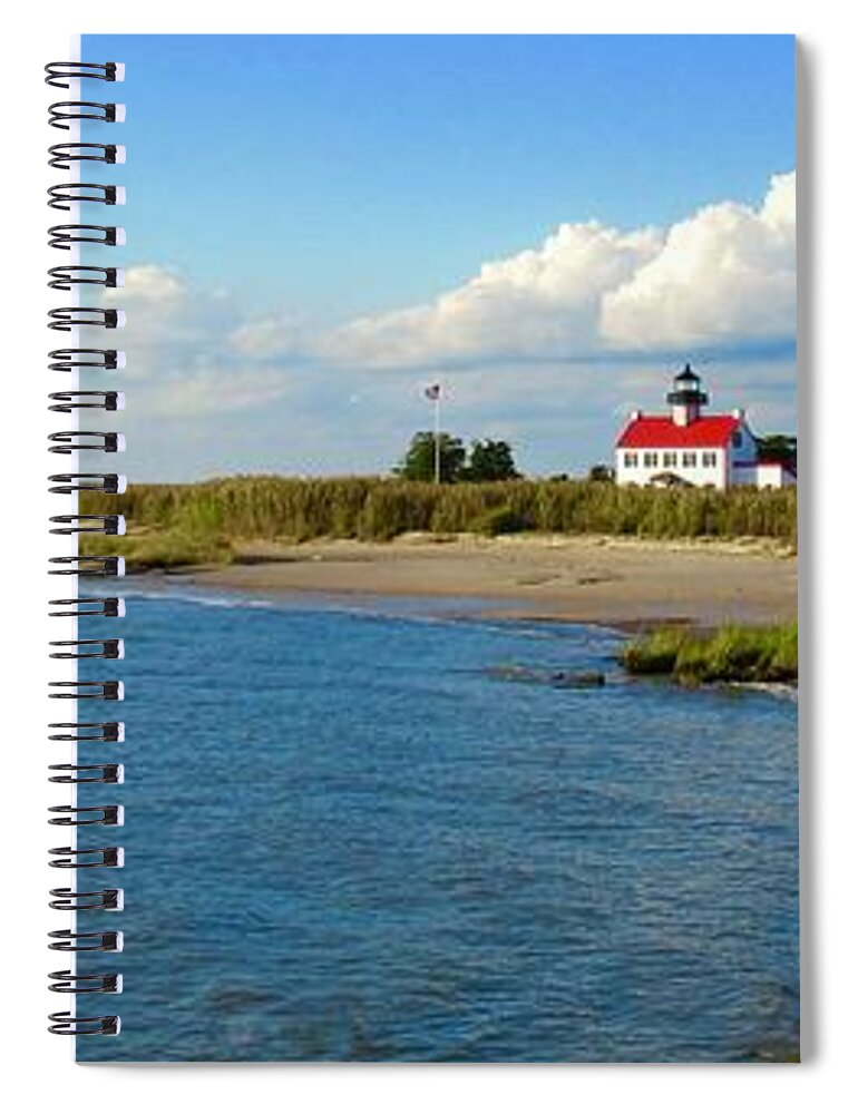East Point Lighthouse Spiral Notebook featuring the photograph Autumn at East Point Lighthouse #1 by Nancy Patterson